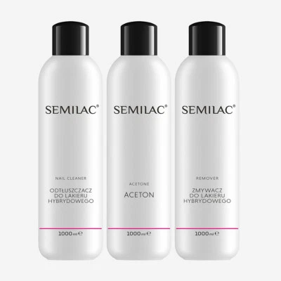Semilac Nail Cleaner Aceton Remover 125ml 500ml 1000ml