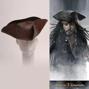 Pirates of the Caribbean Jack Sparrow Tri Corner Buccaneer Hat Cosplay New - Picture 1 of 1