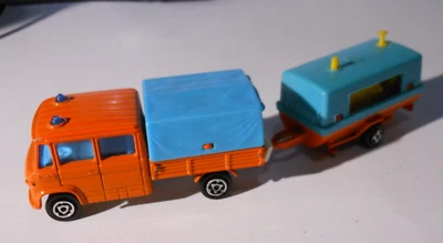 majorette mercedes travaux public CON RIMORCHIO  N. 233 Scala 1:67 Made France - Immagine 1 di 3