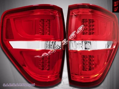 Camioneta Ford F150 F-150 2009-2014 LED con tubo de neón rojo luces traseras transparentes V2 Foto 1 de 2