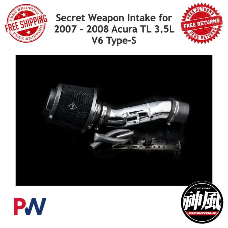 Entrada de arma secreta de aluminio Weapon R para Acura TL 2007-2008 3,5 L V6 Type-S Foto 1 de 4