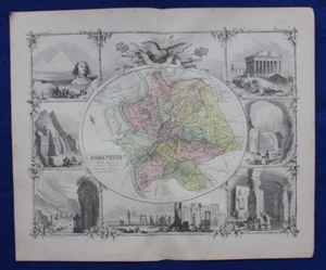 Mapa antiguo original ROMA ANTIGUA, 'ROMA VETUS', W. & A.K. Johnston, c.1864 - Imagen 1 de 7