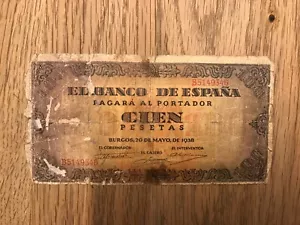 100 Peseten Schein Spanien 1938 Banknote Espana cien Pesetas - Bild 1 von 2