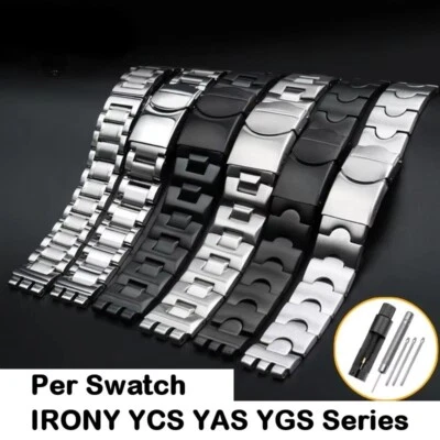 Bracelet de Montre Acier pour Swatch Irony Ycs Yas Ygs 17mm 19,5mm 20mm 23mm - Photo 1/3