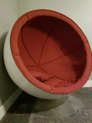 Mcm Vintage Ball/Stereo Chair! Room inside a Room👍GROOVY👈 - Image 1 of 4