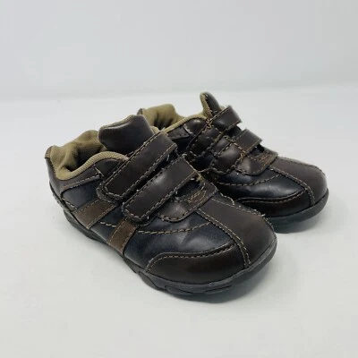 Smart Fit ребенка ясельного возраста мальчика размер 6 крюк и петля искусственной кожи повседневные кроссовки коричневый S4 - Изображение 1 из 4