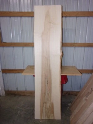 SPALTED MAPLE SLAB BOARD FIGURED LUMBER 1" THICK 401L WOOD WIDE LIVE EDGE - Imagem 1 de 4