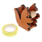 Wooden Squirrel Washi Tape Dispenser Cutter Tape Holder for Scrapbooking