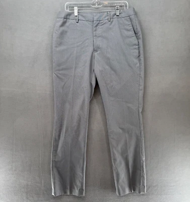 Pantalones de vestir Kenneth Cole Reaction para hombre 34x32 gris a rayas calce ajustado pantalones Foto 1 de 4