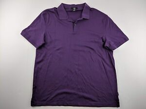 Vintage Calvin Klein Classic Men L Purple Polo Shirt Medallion Slim Casual Q2