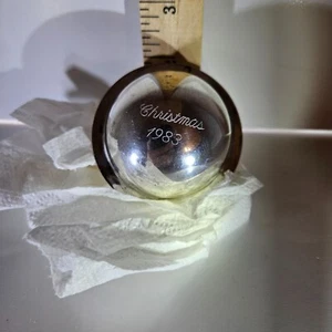 Vintage Neiman Marcus 1983 1,4 oz Sterlingsilber Saturn Kugel Weihnachtsschmuck - Bild 1 von 3