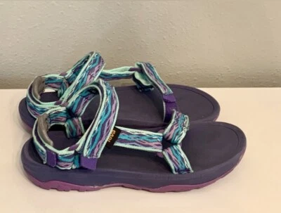 Sandálias esportivas TEVA Hurricane XLT 2 meninas tamanho 3Y sapato aquático roxo e aquático - Imagem 1 de 4