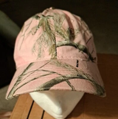 Realtree Pink Camo Womens Baseball Cap Hat Adjustable - Image 1 of 4