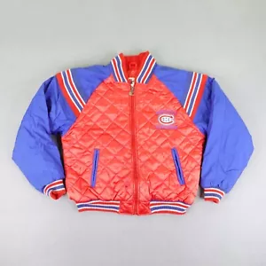 Montreal Canadiens Jacket Small Red Blue Quilted Puffer New Face The Habs Coat ^ - Picture 1 of 16