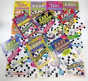 Lot of 14 Dell Penny Press Crossword Puzzle Books Easy & Good Times - Picture 1 of 6