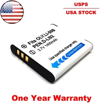 Li-ion Battery Pack For Pentax D-Li92 D-LI92 D-BC92 D-BC106 K-BC92J K-BC92U - Image 1 of 4