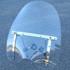 19"x17"Large Clear Motorcycle Windshield Universal Fit 7/8'' 1'' 1.25" Handlebar