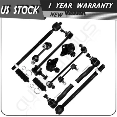 For 2001-2005 Toyota RAV4 12Pcs Ball Joints Sway Bar Tie Rod Rack Pinion Bellow - Image 1 of 4