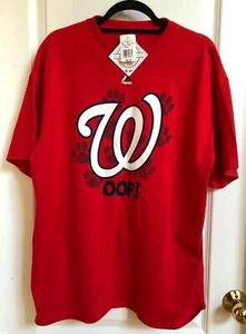NWT Majestic Red Mens XL MLB Washington Nationals Short Sleeve Shirt Reg. $35 - Picture 1 of 3