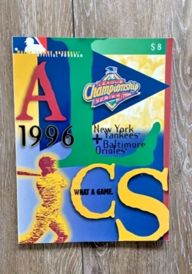 1996 MLB Baseball ALCS Official Program Yankees vs. Orioles - Jeter - Image 1 of 2