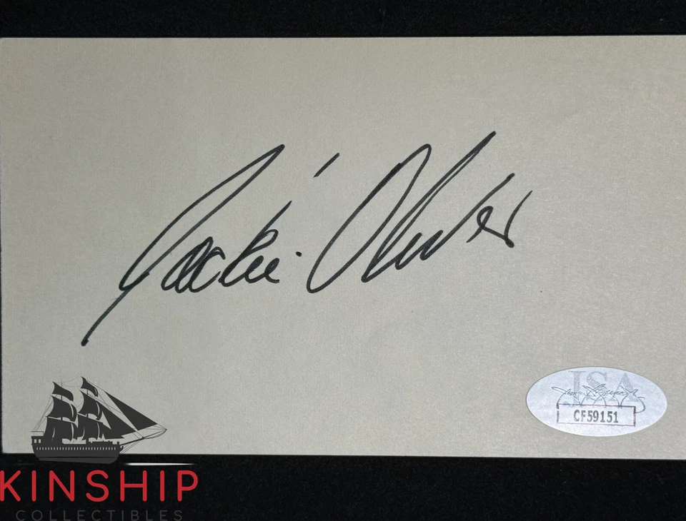Jackie Oliver signed 3x5 Index Card JSA COA F1 Racing Auto I5 - Image 1 of 1