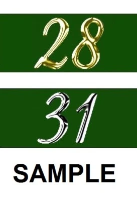 Vinyl numbers/letters for mailbox letterbox postbox housedoor wheelie bin - Image 1 of 4