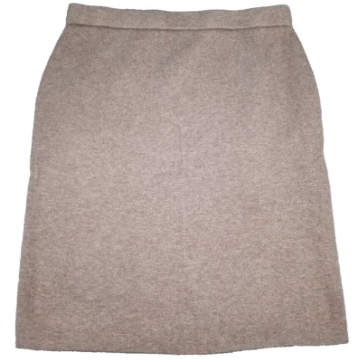 Falda J Jill PM Beige Rodilla Lápiz Tejido Pull On Cápsula Academia Elastizada Oficina Foto 1 de 4