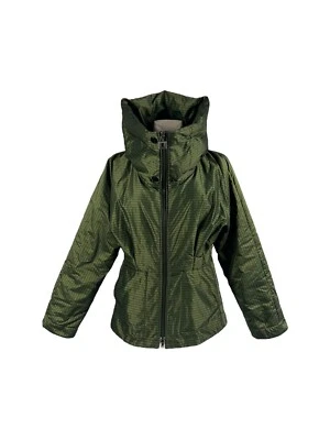 Marimekko Ritva Falla Vintage Striped Nylon Jacket Insulated Coat Green Size 38 - Image 1 of 4