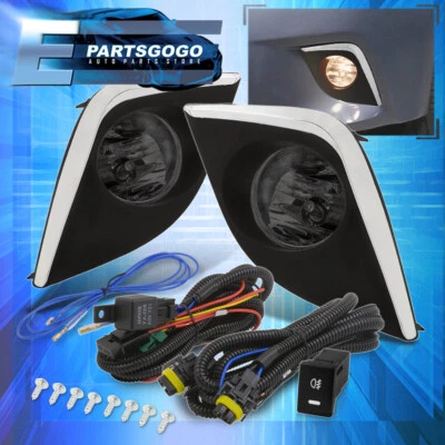For 14-16 Toyota Corolla Smoke Bumper Fog Lights Lamps Pair + Wiring Harness Kit Foto 1 de 4