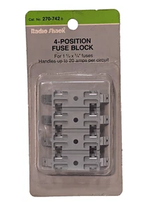 Radio Shack 270-742 4-Position Fuse Blocks, 20 Amps Per Circuit, 1-1/4"x1/4" - Picture 1 of 4