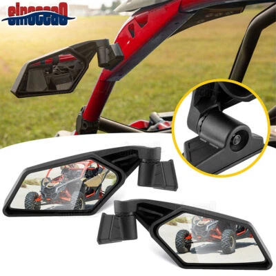 Racing Style Rear View Side Mirrors For Can Am Maverick X3 XRS XDS MAX 2017-2025 - Image 1 of 4