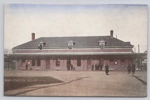 B&M Station Train Depot Dover NH New Hampshire Postcard - Picture 1 of 2