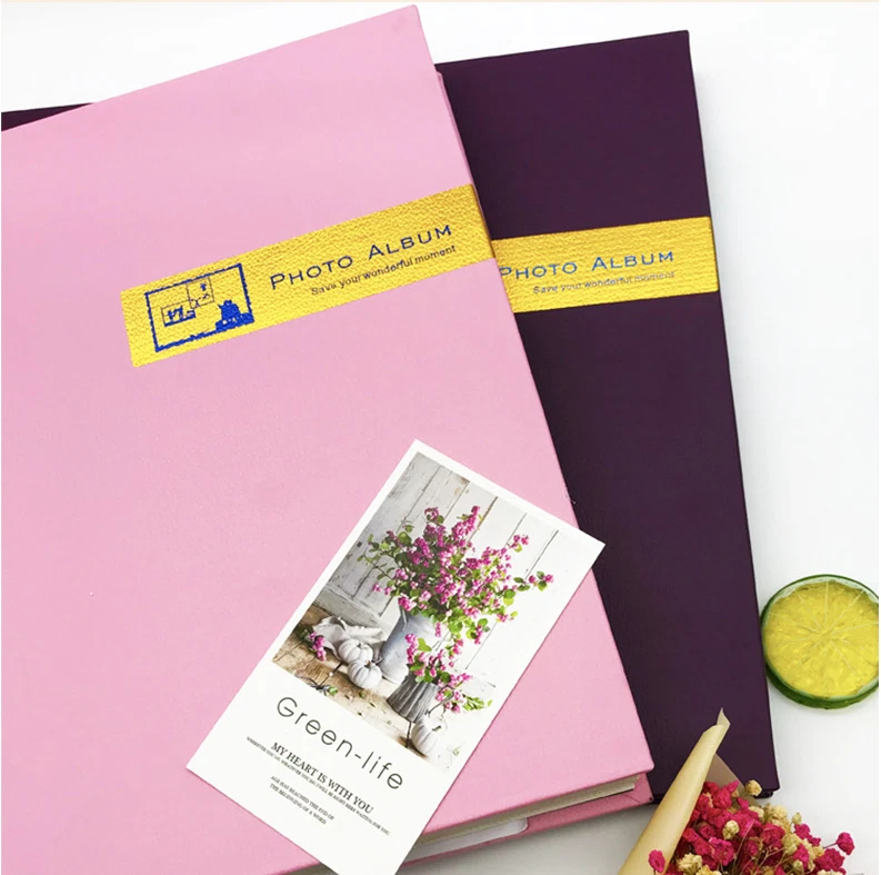 Extra Large DIY Photo Album Leather Cover Self Adhesive Scrapbook 20 sheets - image 1 of 1