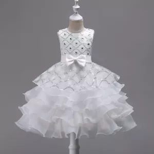 Kids Puffy Layered Tutu Dress Flower Girls Wedding Bridesmaid Pageant Ball Gown - Picture 1 of 26
