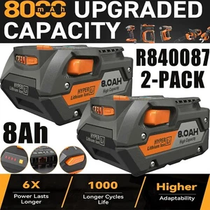 2PACK for Ridgid R840085 8.0Ah Battery Lithium Battery Rigid 18V Genuine R840087 - Picture 1 of 18