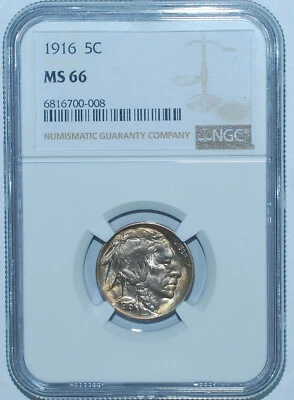 1916 P NGC MS66 Buffalo Nickel - Image 1 of 2