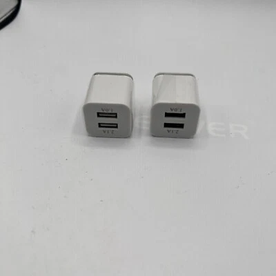 USB Double Wall Fast Charger Adapter 1A 2A 5V For iPhone 6 7 8 11 12 Plus  (2x) - Изображение 1 из 4