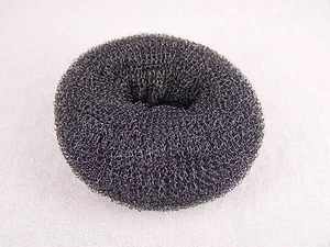 Black hair magic bun maker pouf roller styling ring sponge donut hair accessory - Imagen 1 de 4