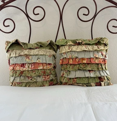 Винтажный Waverly цветочный мульти дизайн декоративные подушки комплект из 2  - Изображение 1 из 4
