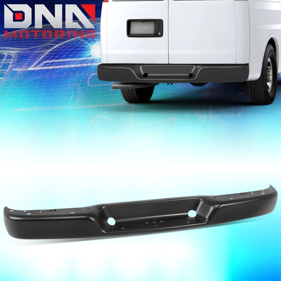 Черная крышка заднего бампера для Chevy Express/GMC Savana 1500 2500 3500 1996-2023 годов выпуска - Изображение 1 из 4