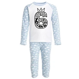 Kids Birthday Pyjama Set Age 5-6 Girls Boys Clouds Pattern PJs Long Pyjamas Gift - Picture 1 of 2