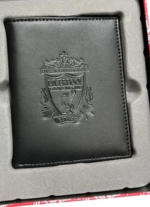Liverpool FC Official Leather Credit Card Wallet Soccer Crest Football Black - Picture 1 of 7