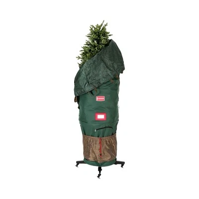 TreeKeeper Pro Medium Upright Christmas Tree Storage Bag 7.5' with Rolling Stand - Image 1 of 4