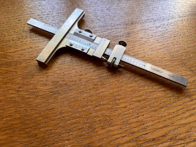 Vintage Starrett USA no 488 Vernier depth gauge fine adjustment engineer tool - Image 1 of 4