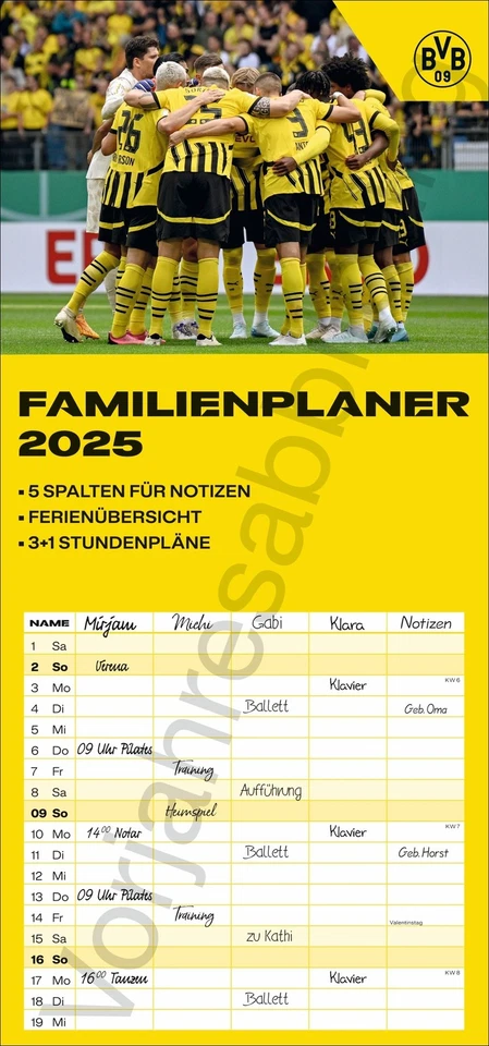 Kalender 2026 - BVB Familienplaner - Bild 1 von 1
