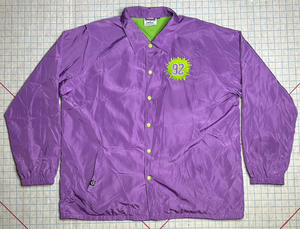 Goosebumps Jacket Size 2XL XXL Purple Graphic Horror Halloween Joker Windbreaker - Image 1 of 4