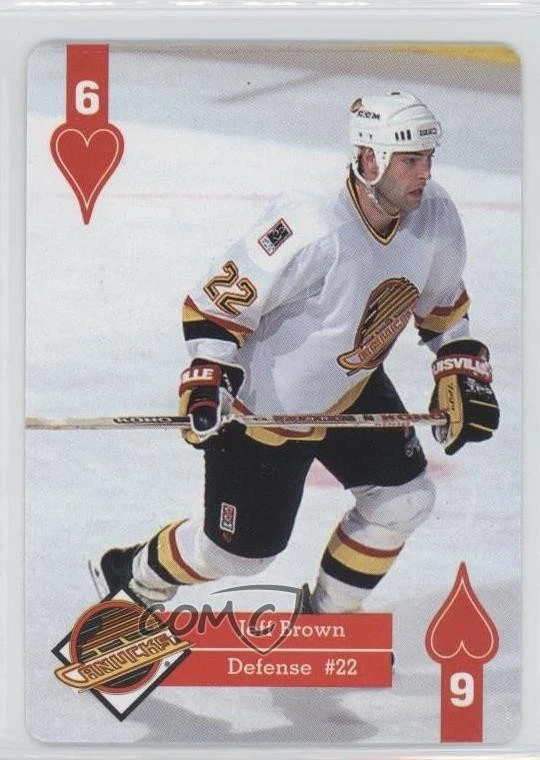 1995-96 Hoyle Western Conference Playing Cards Box Set Jeff Brown #6H - Image 1 of 2