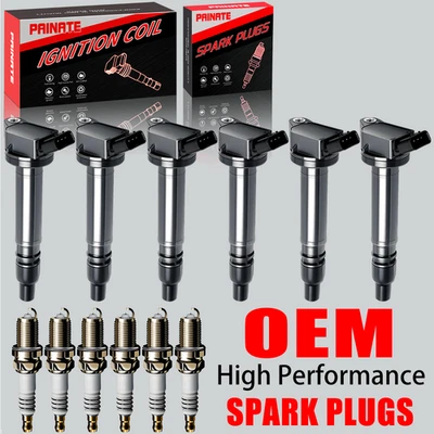 Bobina de encendido 6X marca OEM y 6 bujías de iridio para Toyota 4Runner Lexus UF507 Foto 1 de 4
