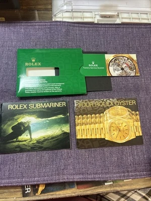 Rolex 1998 Submariner Accessories :Booklets;paper Holder Sleeves Set. English‼️ - Изображение 1 из 4