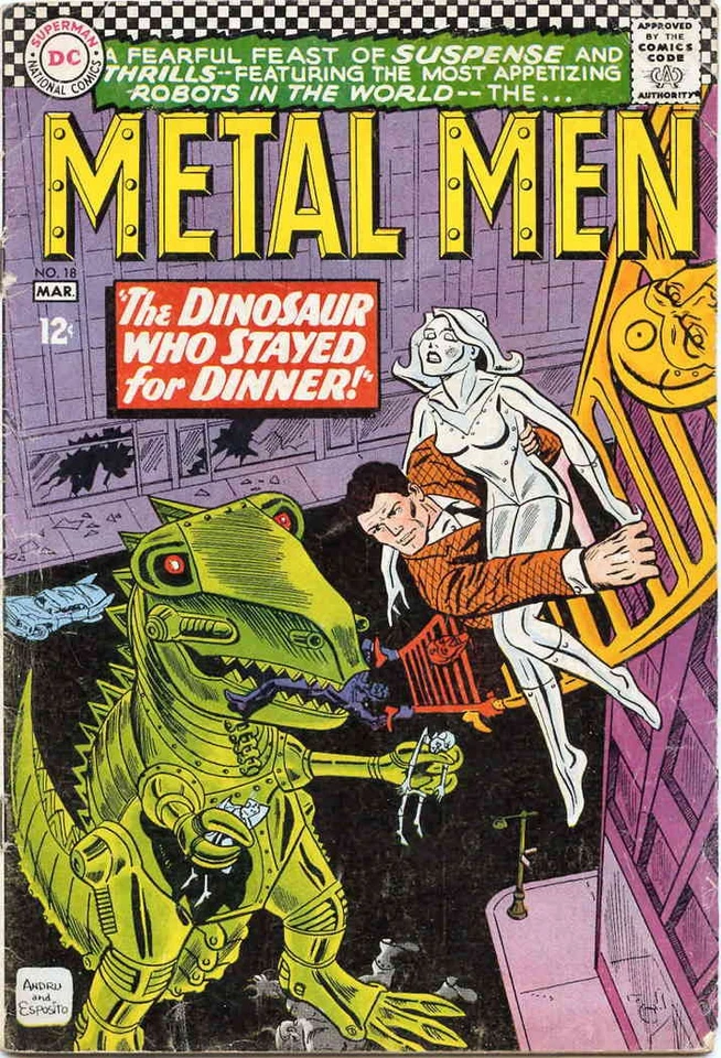 Metal Men #18 VG; DC | low grade - March 1966 Dinosaur Robot - w/Bag+Board - Image 1 of 1